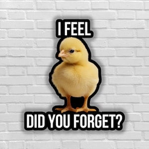 Vegan sticker I feel did your forget? Chicks are sentient chicken feel pain animal exploitation watch dominion earthling animal liberation