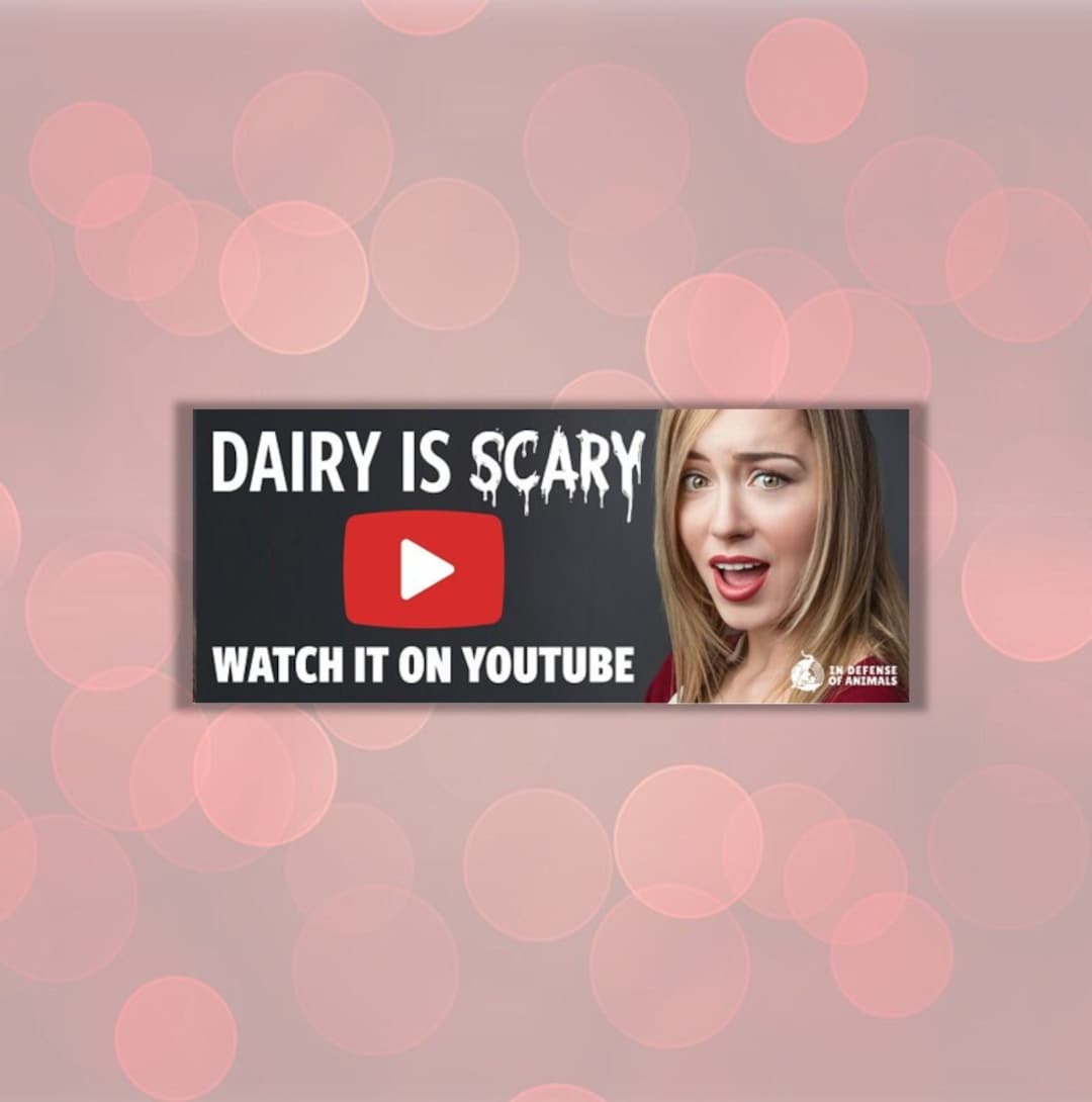 Vegan Sticker Dairy is Scary Sticker Youtube Video Dairy Industry Gift