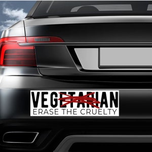 Car Sticker Bumper Vegan Activist Sticker Vegetarian erase the cruelty red cross vegan for life Respect Animal Liberation Animal Rights