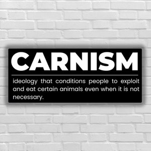 Vegan sticker Carnism definition End speciesism animal exploitation eat plant animal liberation vegan for animals animal rights activism fta