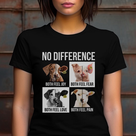 No Difference Dog Cow Shirt - Vegan Shirt No Difference Dog Cow Shirt - Vegan Shirt