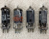 Set of (4) Strong Testing RCA General Electric GE 12AU6 Tubes Pentode