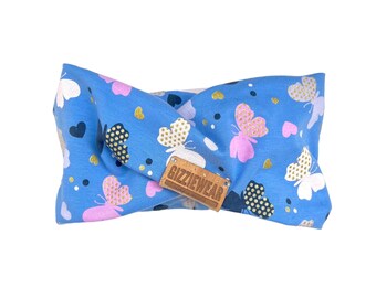 Baby Blue Butterflies Cat Scarf, Pretty pet scarf, Blue pet neck wear