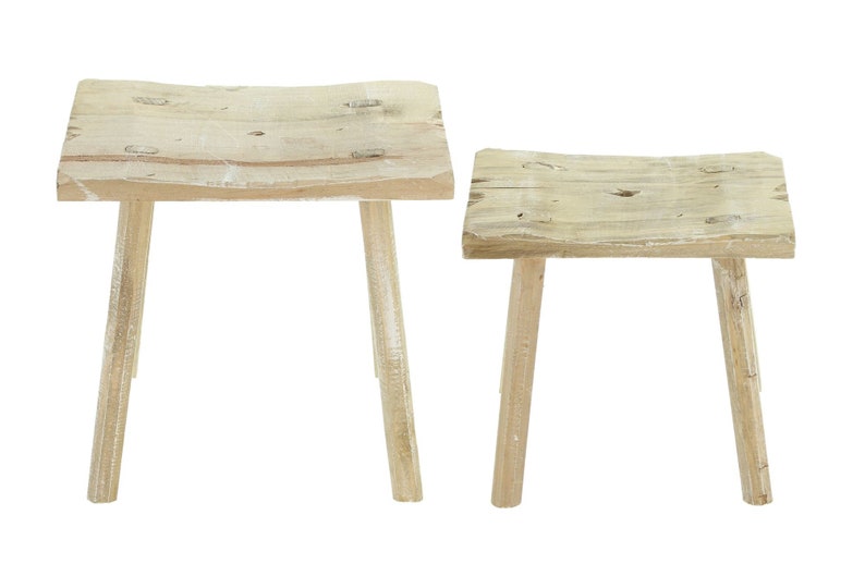 2er Set Holzhocker Bild 4