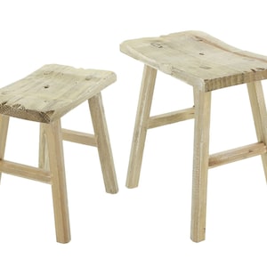 2er Set Holzhocker Bild 5