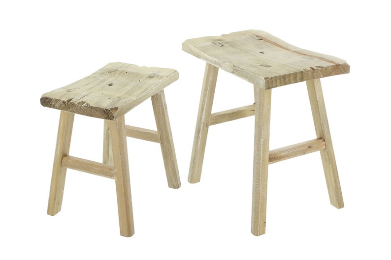 2er Set Holzhocker Bild 5