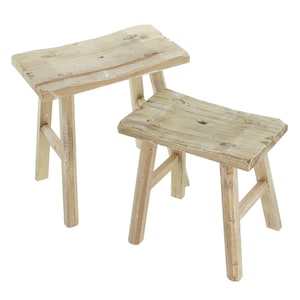 2er Set Holzhocker Bild 6