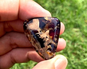 Natural Blue Amber Tumble Stone: Indonesian Gemstone