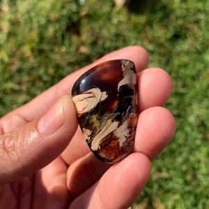 Natural Blue Amber Tumble Stone: Indonesian Gemstone