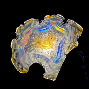 Multi Layer Rainbow Iris Agate Slice – Indonesia Rare Agate Collection