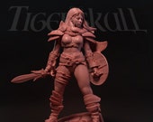Katelina Gladiator (Condenters of the Blood Games) | 32mm-Scale Model | Preprimed Resin 3D Printed Miniature Model by Tiger Skull RPG