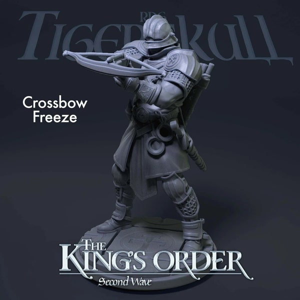 Kings Order Guard (Kruisboogbevriezing) | Second Wave Collectie | 32mm-Scale Model | Preprimed Resin 3D-geprint model door Tiger Skull RPG