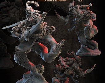 Bound Djinn - Preprimed 3D Printed Miniature Model for Tabletop RPGs by 3dartdigital