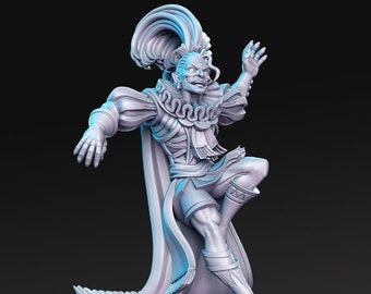 The Jester | The JRPG Collection | 3D Printed 32mm resin miniature model by RN Estudio | 8K Resolution & Primed