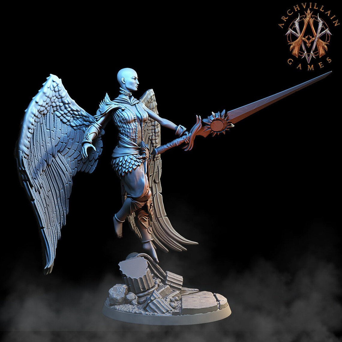 Celestial Angel Messengers 3D Printed Preprimed Miniature  Etsy