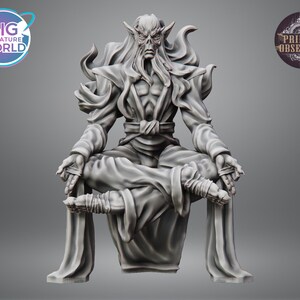 Gith Grandmaster - Preprimed 3D Printed Miniature Model by Printed Obsession for Tabletop RPGs