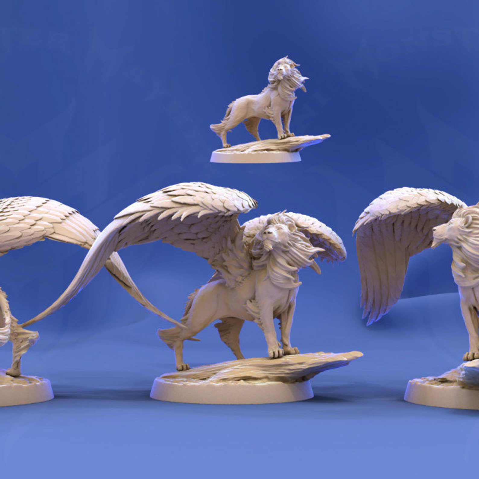 Celestial Lion 3D Printed Preprimed Miniature Model by Mini - Etsy Canada