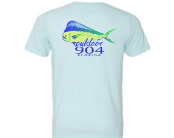 Dolphin Fish Mahi Mahi Cotton/Poly Blend Unisex T-Shirt Outdoor904