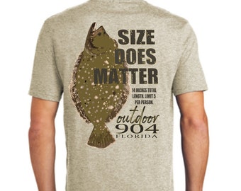 Size Does Matter Flounder T-shirt