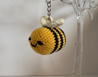 Porte-clés abeille au crochet