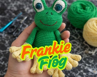 Crochet Frog Pattern PDF, Beginner Amigurumi Toy, Kawaii Animal (Digital Download)