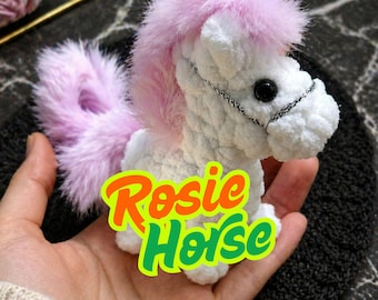 Crochet Horse Pattern PDF Amigurumi, Beginner Tutorial Plush Animal Crochet Pattern, Easy DIY Toy,