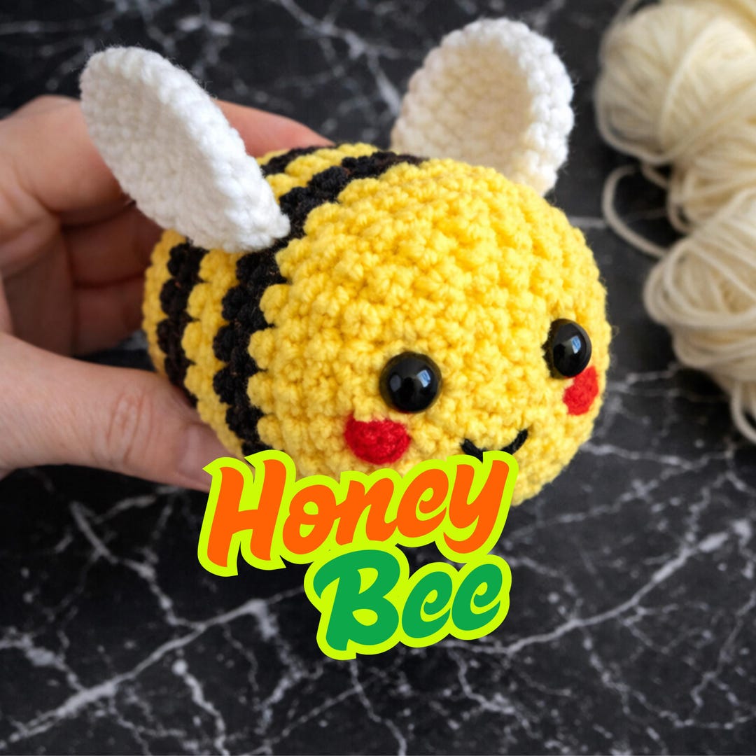 Amigurumi Crochet Bee Pattern, Easy Plush Bumblebee Beginner Toy DIY ...