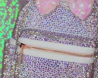 Dust Rose Backpack Customized w/Swarovski Crystals Dust Rose Backpack Customized w/Swarovski Crystals main image 3