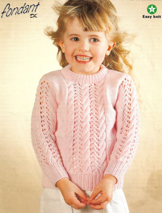 Girls knitted jumper clearance