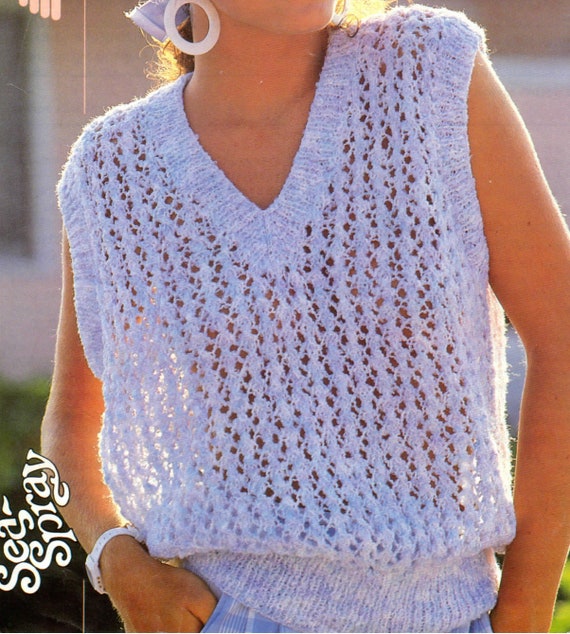 Womens Lacy Slipover Summer Vest Top V Neck Sleeveless Womens Lacy Slipover Summer Vest Top V Neck Sleeveless
