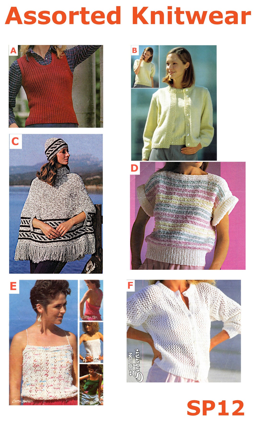 Womens Knitting Pattern Bundle Collection of Tops Sweater Cardigan ...