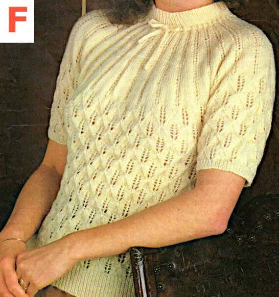 Women's Short Sleeve Tops Knitting Pattern Bundle Selection
