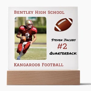 Athletic Keepsake Sports Acrylic Square Plaque - Customized Player Gift For Team Player Parent Gift