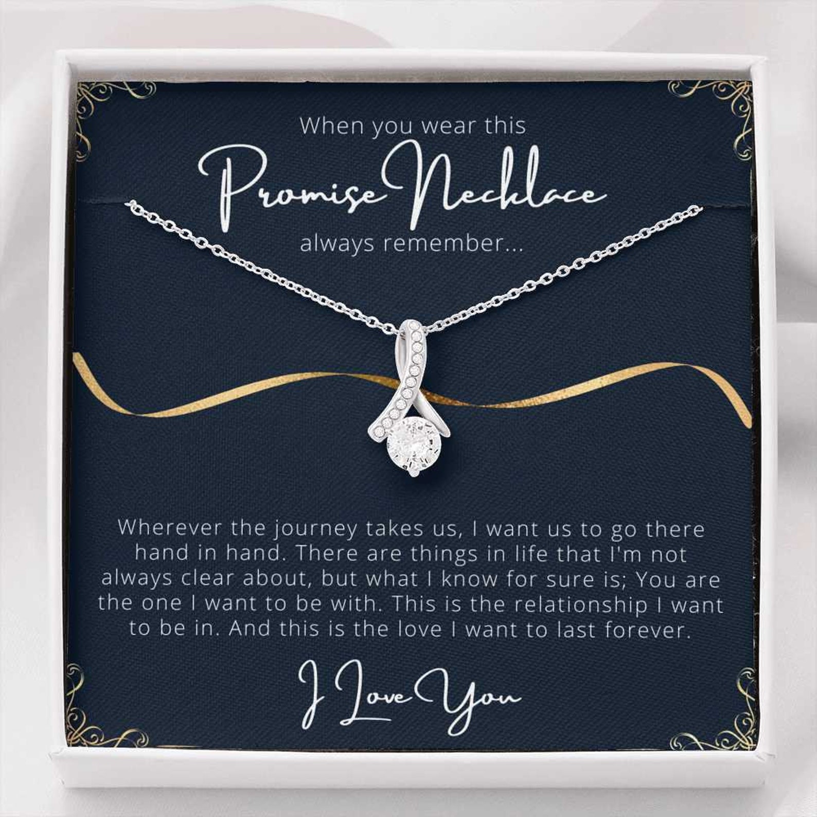 Promise Necklace for Her Gift for Special Occasion Love Etsy