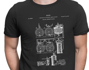 Beer Brewing Science 1893 Patent T Shirt, Bar Shirt, Beer Shirt, Vintage Beer, Craft Beer Gifts, beer lover, bar gift, PT19