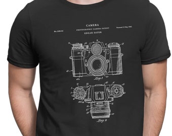 Camera Patent T Shirt, Camera Shirt, Photography Shirt, Camera Art, Photography Gifts, Photographer Shirt, Camera Gifts, PT28