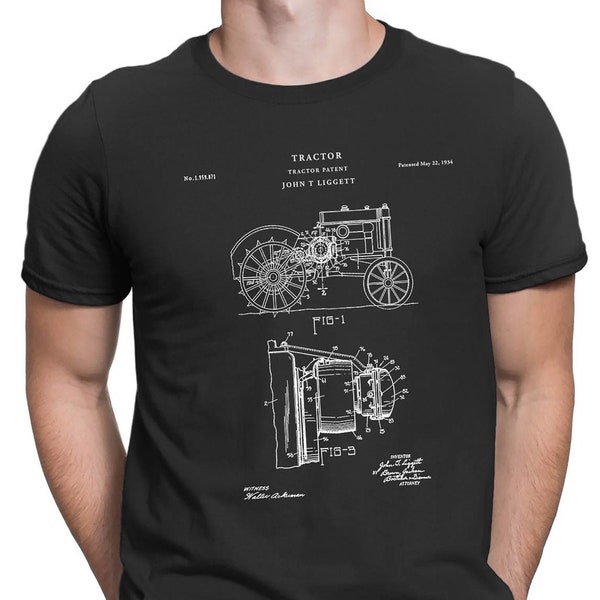 Tractor Patent T Shirt, Henry Ford, Farmer Gift, Tractor Shirt, Tractor Birthday, Tractor Prints, Tractor Gift, PT163