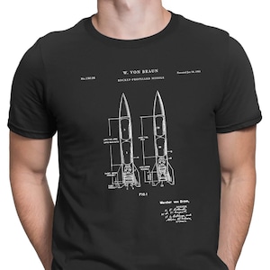 Rocket Ship Model Patent T Shirt, Outer Space Nursery, Aerospace, Space Shirt, Science Shirt, Engineer T Shirt, Patent shirt, PT316
