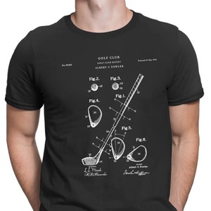 Golf Club Faces 1931 Patent T Shirt, Golf Shirt, Golf Dad, Golf T-shirt, Golf Clubs, Golf Player, Golf Dad, PT70