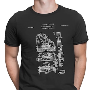 Piano Patent T Shirt, Musician, Piano Patent, Piano Gifts, Classical Music, Music Tshirt, Music Gift, Music Shirt, PT71
