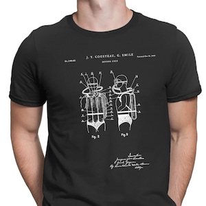 Impressão artística patenteada de tanque de ar para unidade de mergulho - Camiseta patenteada - Arte de mergulho SCUBA - Camiseta para mergulhador, mergulho, mergulho, PT476