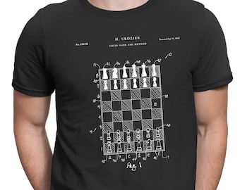 pendul Generel Ambassadør Chess Patent T-shirt. Chess Gift Shirt. Chess Board Shirt - Etsy Israel