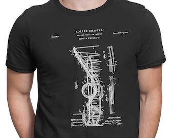 Coney Island Loop the Loop Roller Coaster Patent T Shirt, Amusement Park, Vintage Carnival, Roller Coaster, Vintage Shirt, PT127