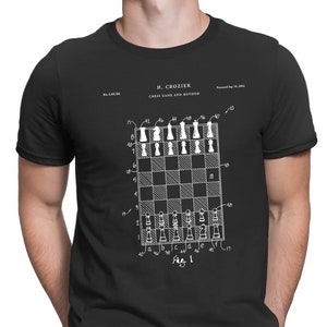 Schach Patent T-Shirt. Schach Geschenk. Schachbrett Shirt, Schachpatent, Schachbrett Patent, Schach Shirt, Schach T-Shirt, PT597