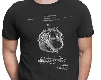 Snare Drum Patent T Shirt, Drummer Gift, Music T Shirt, Percussion, Drum Shirt, Music Gift, Music Shirt, Drum Art, PT144