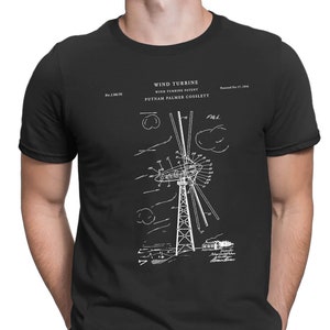 Wind Turbine Fine Art Prints, Patent, Vintage Art, Blueprint, Poster, Patent Prints, Wall Art, patent tee shirt, patent t shirt, PT180