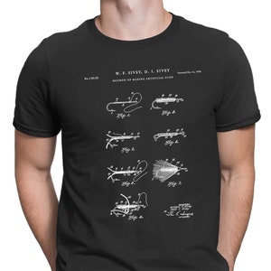 Fishing T-Shirt, Fly Fishing Shirt, Fishing Gift For Fisherman, Fishing Gift For Men, Gift For Dad Patent T Shirt, Tee, PT457