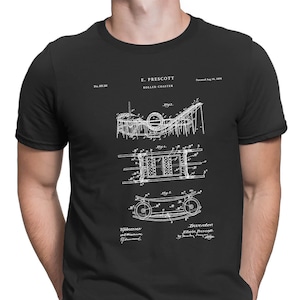Roller Coaster Shirt, Amusement Park Shirt, Roller Coaster, Amusement Park, Theme Park, Patent, Gift, Patent, Patent T-shirt, PT698