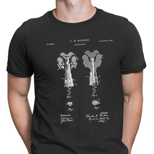Corkscrew Patent Tshirt | Corkscrew Patent Art | Patent Design | Patent Gift | Wine Patent | Wine Gift, wine art, PT705