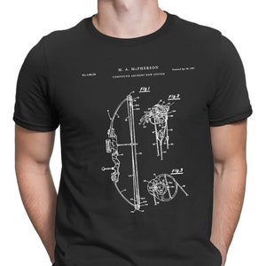 Archery Bow Patent T-shirt S-XXL Men/women, Compound Bow, Hunting Games ...